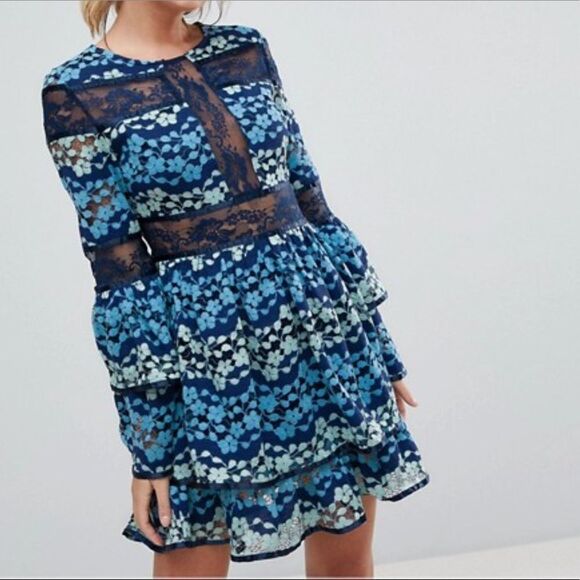 Dolly & Delicious Embroidered Lace Skater Dress - Picture 1 of 11